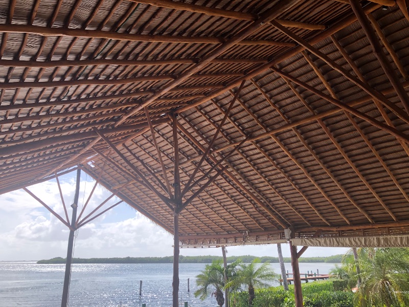 sombrilla hotel palma sintetica