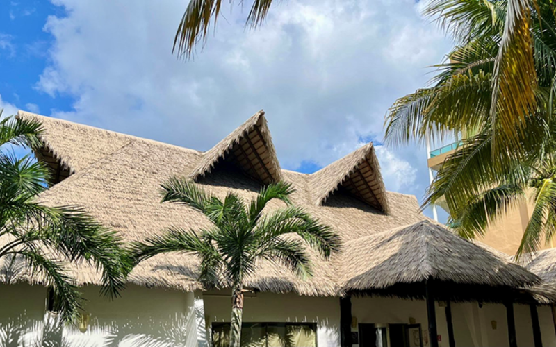 techo de hotel modelo caribe palapa sintetica