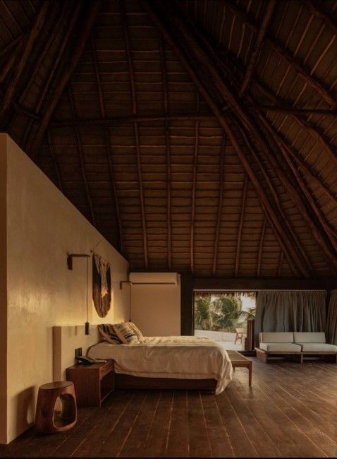 modelo interior con palapa sintetica modelo tropical