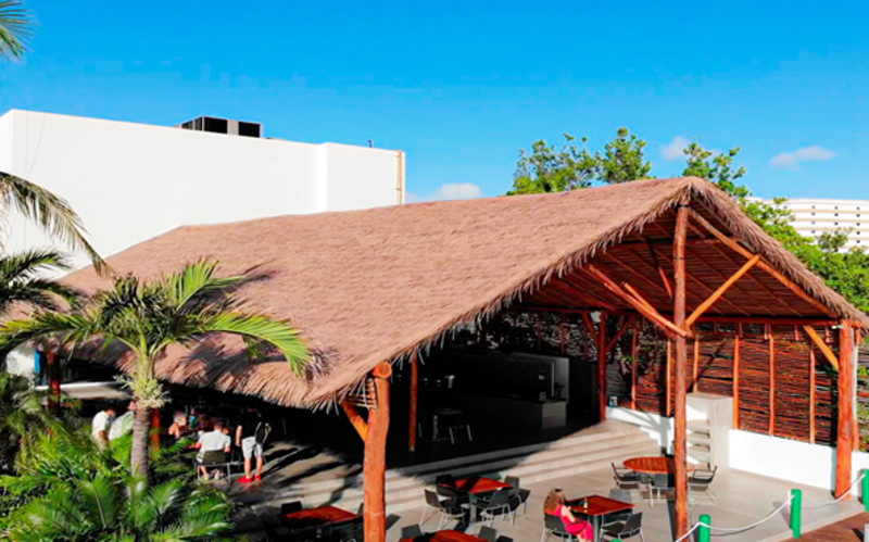 estructura de sombra para de palapa sintetica modelo tropical
